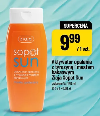 Aktywator opalania z tyrozyną i masłem kakaowym Ziaja Sopot Sun promocja w POLOmarket