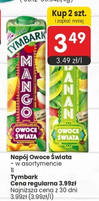 Napój Owoce Świata Tymbark mango promocja w Market Point