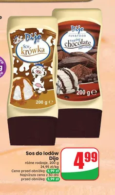 Sos do lodów o smaku krówki Dijo promocja w Dino