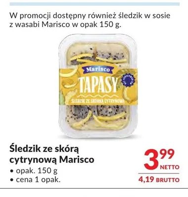 Śledzik ze skórą cytrynową Marisco promocja w Makro