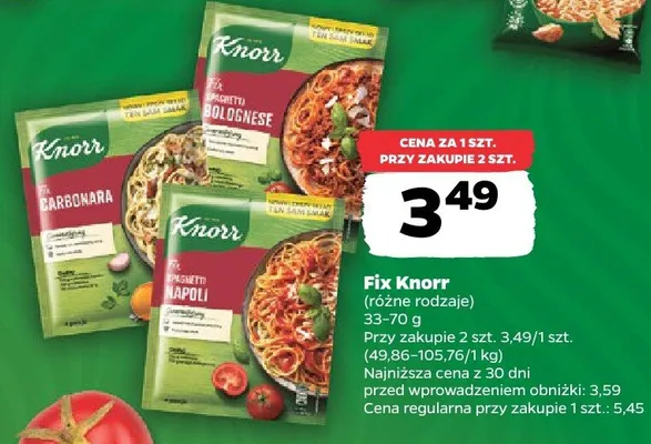 Fix Knorr Spaghetti Napoli promocja w Netto
