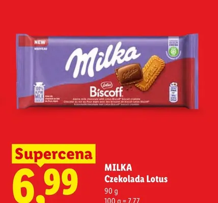 Czekolada Milka Biscoff promocja w Lidl