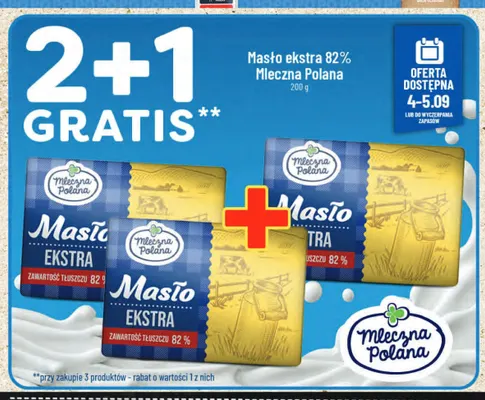 Masło ekstra Mleczna Polana 82% promocja w POLOmarket