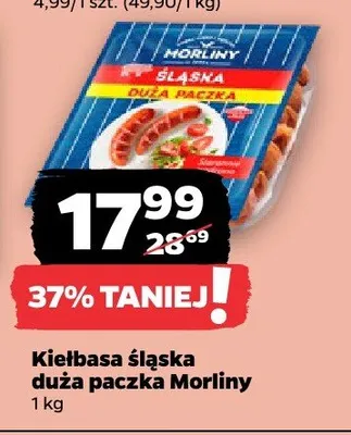 Kiełbasa śląska duża paczka promocja w Netto