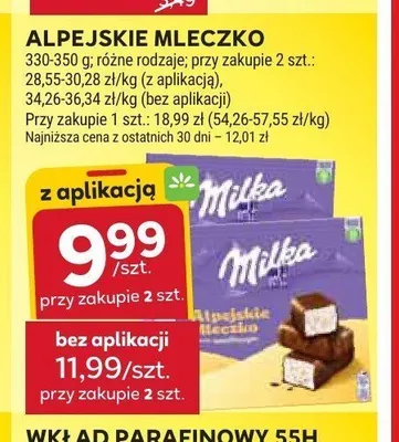 Alpejskie Mleczko Milka promocja w Stokrotka