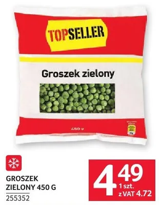 Groszek zielony mrożony 450 g promocja w Selgros