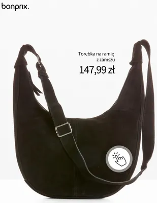 Torebka na ramię z zamszu Bonprix promocja w bonprix