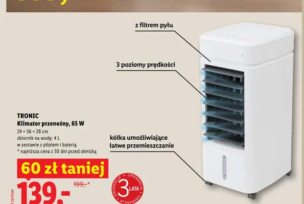Klimator przenośny Tronic promocja w Lidl