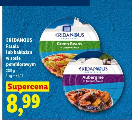Bakłażan w sosie pomidorowym Eridanous promocja w Lidl