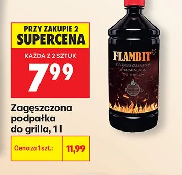 Zagęszczona podpałka do grilla Flambit promocja w Biedronka