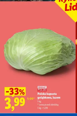Kapusta gołąbkowa polska promocja w Lidl