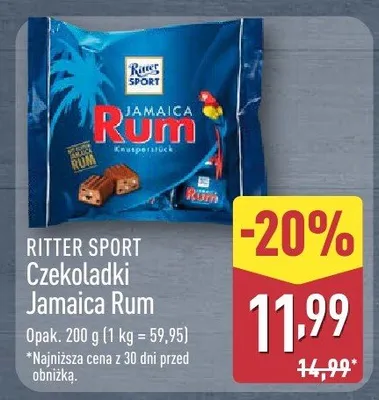 Czekoladki Jamaica Rum promocja w Aldi
