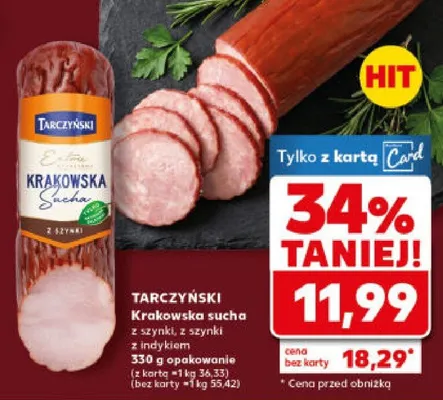 Krakowska sucha z szynki z szynki z indyka promocja w Kaufland