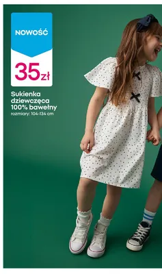 Sukienka dziewczęca 100% bawełny promocja w Pepco