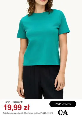 T-shirt damski regular fit C&A promocja w C&A