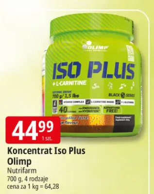 Koncentrat Iso Plus Olimp +L-Carnitine promocja w Leclerc