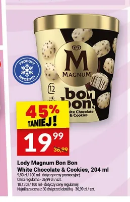 Lody Magnum Bon Bon White Chocolate & Cookies promocja w Twój Market