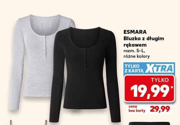 Bluzka z długim rękawem Esmara promocja w Kaufland