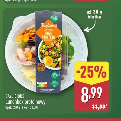 Lunchbox proteinowy z kurczakiem Daylicious promocja w Aldi