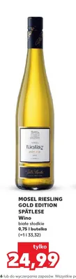 Wino białe słodkie Mosel Riesling Gold Edition Spätlese promocja w Kaufland