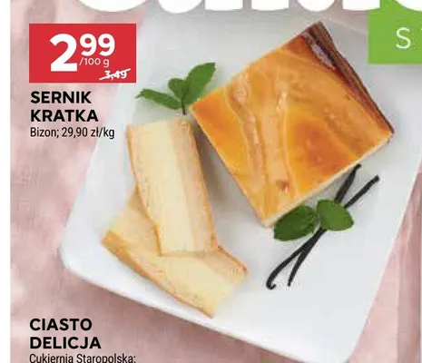 Sernik kratka Bizon promocja w Stokrotka