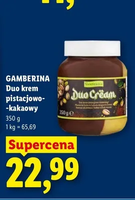 Duo krem pistacjowo-kakaowy Gamberina Duo Cream promocja w Lidl