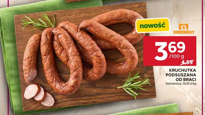Kruchutka podsuszana od Braci Dobrowolscy promocja w Stokrotka