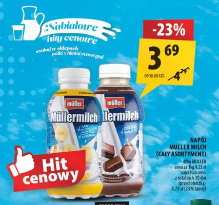 Napój Müllermilch Müller promocja w Arhelan