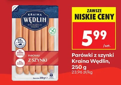 Parówki z szynki promocja w Biedronka
