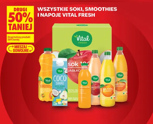Sok mandarynkowy Vital Fresh 100% promocja w Biedronka