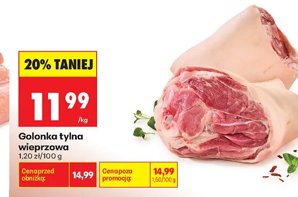 Golonka tylna wieprzowa promocja w Biedronka