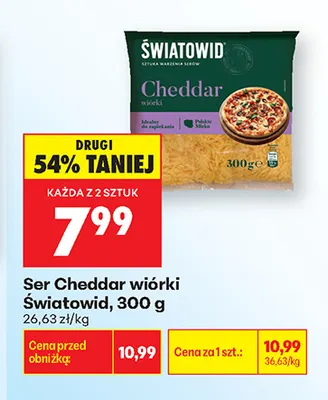 Ser Cheddar wiórki Światowid promocja w Biedronka