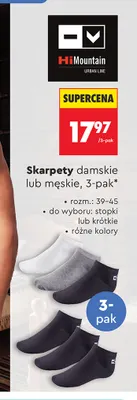 Skarpety damskie 3-pak HiMountain promocja w Biedronka