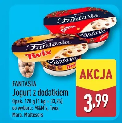 Jogurt z dodatkiem Fantasia M&M's promocja w Aldi