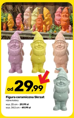 Figura ceramiczna Skrzat wys. 34,5cm promocja w Bricomarche