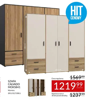 Szafa Calvado MOKS841 promocja w Abra Meble