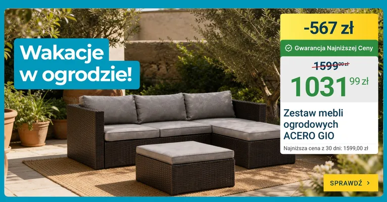Zestaw mebli ogrodowych Acero Gio promocja w ERLI