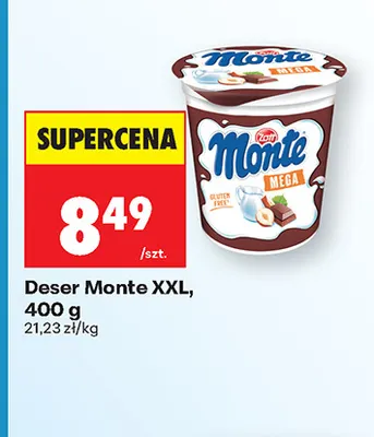Deser Monte XXL Zott promocja w Biedronka