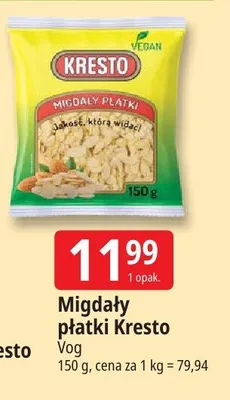 Migdały płatki promocja w Leclerc