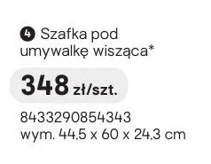 Szafka pod umywalkę wisząca promocja w Castorama
