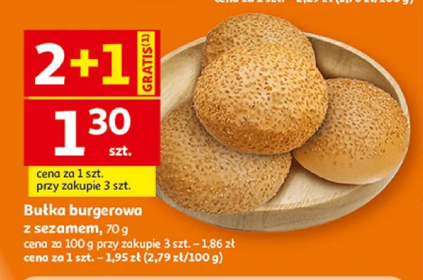 Bułka burgerowa z sezamem promocja w Auchan