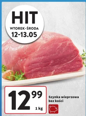 Szynka wieprzowa bez kości promocja w Intermarche