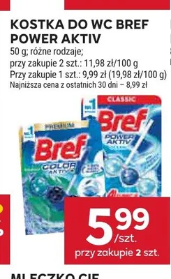 Kostka do WC Bref Power Aktiv promocja w Stokrotka
