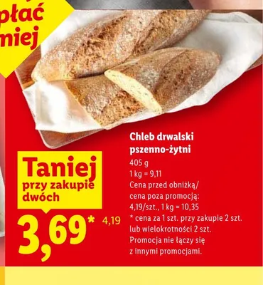 Chleb drwalski pszenno-żytni promocja w Lidl