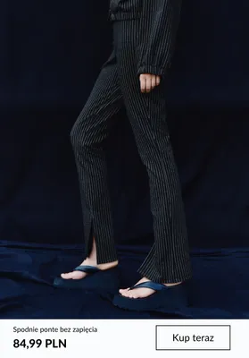 Spodnie ponte bez zapięcia promocja w H&M