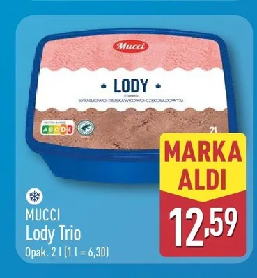 Lody Trio Mucci promocja w Aldi