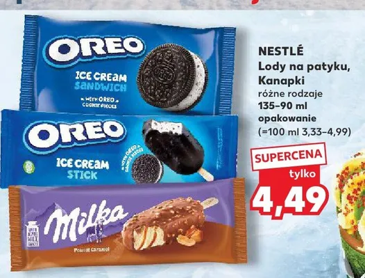 Lody na patyku Oreo Ice Cream Stick promocja w Kaufland
