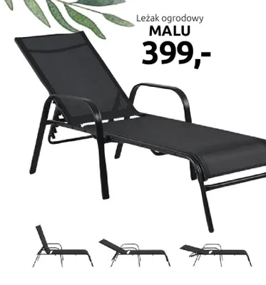 Leżak ogrodowy Malu promocja w Black Red White
