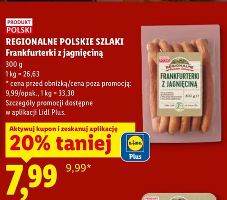 Frankfurterki z jagnięciną promocja w Lidl