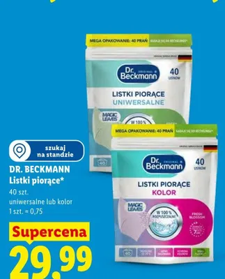Listki piorące uniwersalne Dr. Beckmann promocja w Lidl